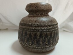 Német GDR kerámia stúdió váza, mid - century - hibátlan, 13 cm