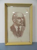 Retro keretezett Lenin falikép
