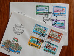 FDC pár 1981. DUNA - 150 éves a menetrendszerű személyszállítás Pest és Bécs között a Dunán