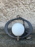 Lehoczky János kovácsoltvas lámpa - brutalista csillár retro design vintage iparművészeti