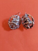 Antik ezüst keleti stílusú részlet gazdag kidolgozású Szent Kristóf gyermekkel tömör ezüst fulbevalo