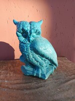 Zsolnay hatalmas, antik, alap mázas bagoly, 43 cm.