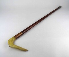 1Y741 Régi agancs végű vadász sétabot túrabot 85 cm