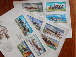 FDC szett 1968. Hortobágy - bélyegsor 3 borítékon, alkalmi bélyegzéssel