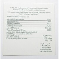 Magyarország,2000 forint 1998 PP - Óvd a természetet - Certifikáció