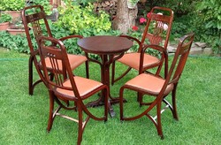 5 RÉSZES SZETT / THONET Nr. 511 ülőgarnitúra THONET Nr. 8024 asztallal