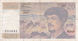 20  Frank 1993  Franciaország  A képen látható állapotban