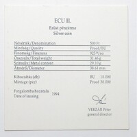 Magyarország,500 forint 1994 - Integráció II. - Certifikáció
