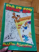 Retro képregény Rajzlap rajzfilm képregény 1984 Pannónia Filmstúdió Kadó gyüjtői