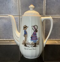 Miss Petticoat teás kanna,vintage porcelán