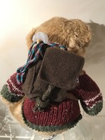 MACKÓ - PLÜSS - TEDDY BEAR - TÚRISTA - 17 x 14 cm - EXKLUZÍV -  GYŰJTEMÉNYBŐL - HIBÁTLAN