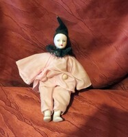 Régi vintage Pierrot  pantomim bohóc 12. magassága 21 cm