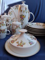 Ritka, Fine China Lichte (NDK) porcelán teáskészlet vajtartóval