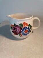 Német kézzel festett kiöntő, csupor. Jelzett. Hibátlan.