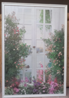 Virágos ablak falikép
