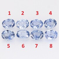 1.78ct 8db ~4x3mm Természetes Búzavirág Kék Ceylon Zafír, Káprázatosan Ragyogó Drágakövek