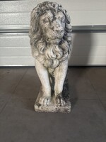 Gyönyörű patináns olasz századfordulós oroszlán szobor 56cm