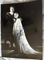 Cca.1956 BARA MARGIT SOMOGYVÁRI RUDOLF AUTOGRÁF SAJÁTKEZÜLEG ALÁÍRT PECSÉT JELZETT FOTÓ FÉNYKÉP