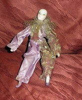 Régi vintage Pierrot  pantomim bohóc 13. magassága 24 cm