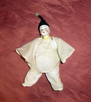 Régi vintage Pierrot  pantomim bohóc 6. magassága 23 cm