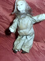 Régi vintage Pierrot  pantomim bohóc 14. magassága 15 cm