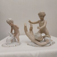 2db Schaubach Kunst porcelánok