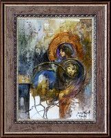 Buday Mihály: Megállított idő - keretezve 52x42cm - alkotás: 40x30cm - h-25-fin