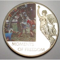 Libéria,10 dollars 2006 PP - A szabadság pillanatai - Woodstock fesztivál - 1969 UNC nikkel