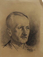 Male portrait, marked, 1945.