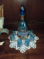 Dugós üvegpalack 6 db feles pohárral