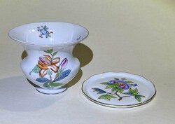 Herendi viktória mintás váza + gyűrűtartó HIBÁTLAN.