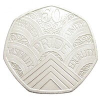 Egyesült Királyság,50 pence 2022 - Pride aUNC+ nikkel