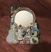 Régi Wallace és Gromit Auto-Ablutions borotválkozó tükör 19 x15 cm