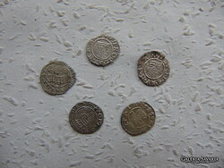 Habsburg ezüst dénár 5 darab LOT ! 12