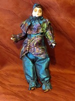Régi antik porcelán bohóc baba Pierrot típusú 20. magassága 27 cm