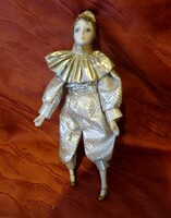 Régi vintage porcelán bohóc baba 22. magassága 24 cm