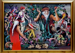 Kolozsvári Grandpierre Miklós "Vigasztalók" olajfestmény ingyen postával