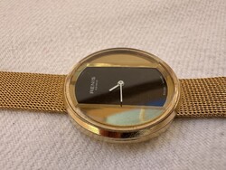 Swiss Renis kézi húzós karóra 32 mm jelzett aranyozott tok, minimal design
