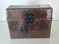 II.vh horogkeresztes német katonai Feldfernsprecher FF33 Wehrmacht tábori telefon bakelit doboz 1938