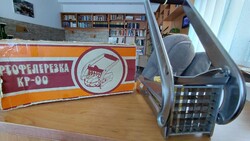 Retro szovjet hasábburgonya szeletelő, eredeti dobozában