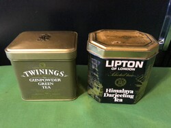 Fém teás dobozok 9 x 9 x 7 cm