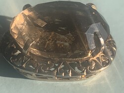 MEDÁL-aranyozott karmos foglalatban-BIZSU-MINŐSÉGI!