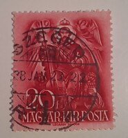 1938 Szent István (III) 20 filléres "SZEGED" lebélyegzéssel
