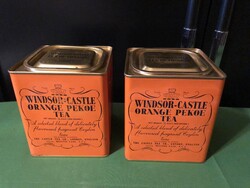 WINDSOR CASTLE angol teás fém dobozok 13 x 12 x 12 cm