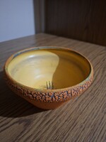 Tófej jellegű zsugormázas kerámia virágtűzős ikebana. 16 cm. Hibátlan.