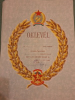 3 db ritka ÓZDI sport oklevél – Kitöltetlen, Rákosi-korszak (MHK)