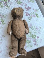 Antik barna mackó, brummogó maci , szalmával bélelt eladó!