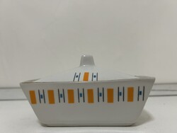 Hollóházi porcelán vajtartó