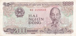 2.000 Dong 1988  Vietnám   A képen látható állapotban