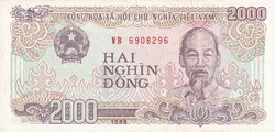 2.000 Dong 1988  Vietnám   A képen látható állapotban